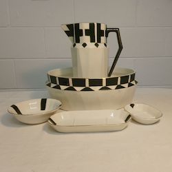 Antique: Art Deco Wash Bowl and Jug Set