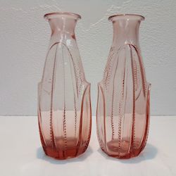 Pink Glass French Art Deco Vase