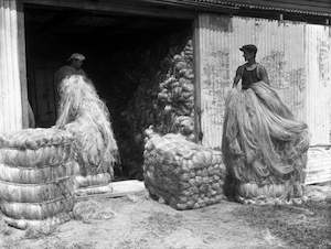 Arthur Northwood Photograph Print Baling Flax