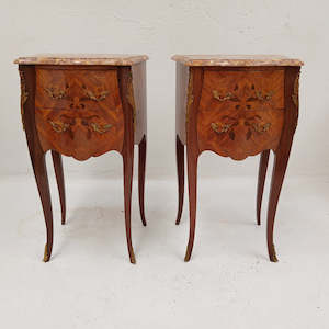 Pair of French Louis XV Style Bedside Tables