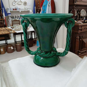 Vintage Vallauris Green Vase