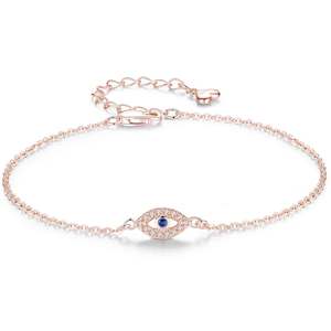 Rose-Gold Evil Eye Bracelet "Koruma"