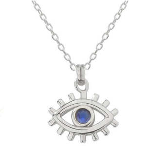 925 Sterling Silver Evil Eye Necklace "Mati"