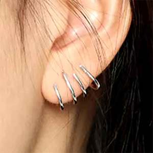 Silver Multiple Earring Cuffs "Harper"