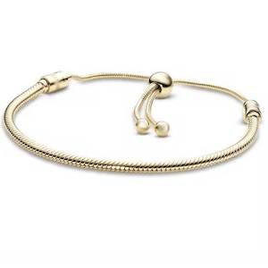 Gold Adjustable Bracelet for Collecting Charms