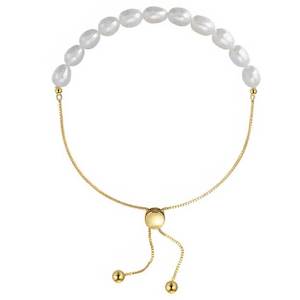 Adjustable Gold Pearl Bracelet "Ballerina"