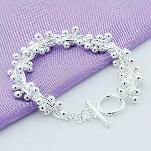 925 Sterling Silver Spiral Ball Chain Bracelet "Adelaide"