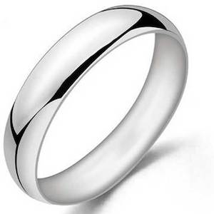 Silver Wedding Band Ring "Brook" (6mm)