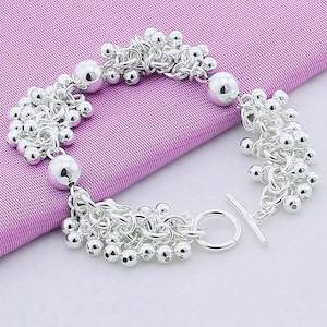 925 Sterling Silver ball Chain Bracelet "Emerson"