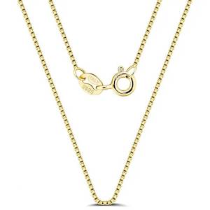 14K Gold Box Chain (Width .6mm)