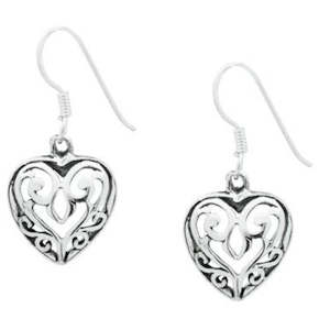 925 Sterling Silver Koru Heart Earrings "Lani"