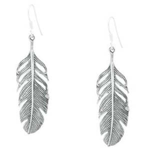 925 Sterling Silver Feather Earrings "Kahu"