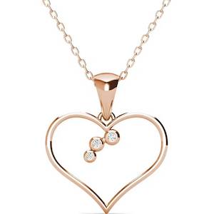 Rose-Gold Heart Necklace "Trisha"