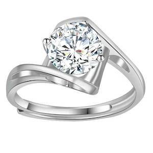 Direct selling - jewellery: 925 Sterling Silver Heart Adjustable Moissanite Ring "Bonnie"