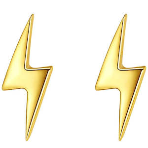 18K Gold Stud Earrings "Bolt"