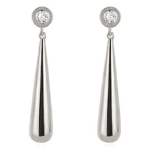 Silver Drop Earrings "Cali"