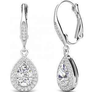 Direct selling - jewellery: 18K White Gold Drop Premium Crystal Earrings "Senorita"