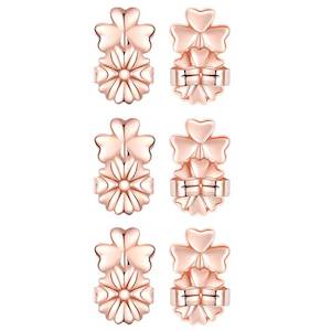 3 Pairs Rose-Gold Earring Back Lifters