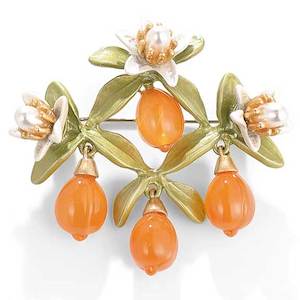 Brooch "Orange Blossom"