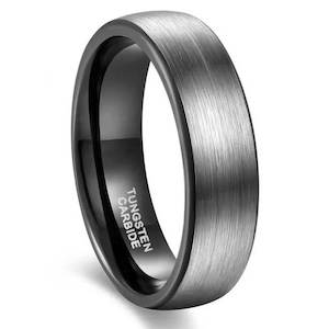 Classic Black Tungsten Carbide Ring " Tyson"