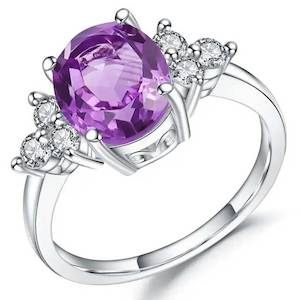 925 Sterling Silver Ring "Countess" (Amethyst)