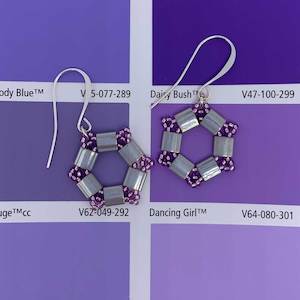 925 Sterling Silver Drop Earrings "Amarosa" (Silver/Amethyst)