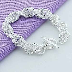 925 Sterling Silver Link Chain Bracelet "Bristol"