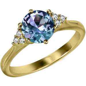 18K Gold Alexandrite Ring "Nadia"