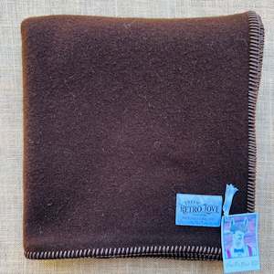 Chocolate Brown THROW/KNEE RUG New Zealand Wool Blanket