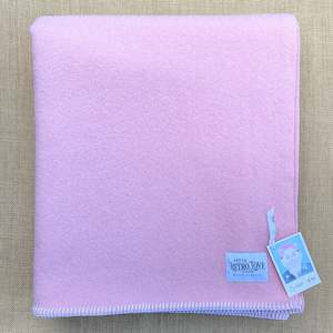 Soft Pink SINGLE New Zealand Wool Blanket