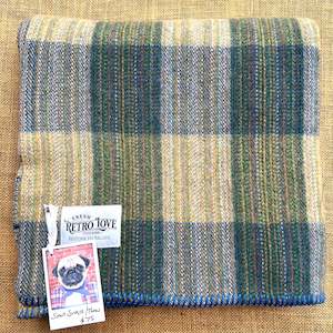 "End of Day" Multicolour Stripe SMALL SINGLE New Zealand Wool Blanket