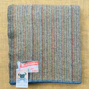 Linen - household: Blue/Grey "End of Day" SINGLE Campfire New Zealand Wool Blanket