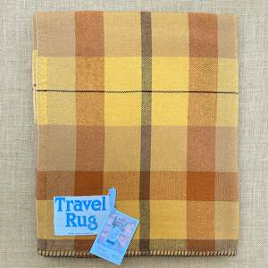 Linen - household: Vintage TRAVEL RUG Unusual hessian type weave