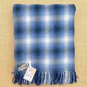 Linen - household: Vintage Irish TRAVEL RUG - Pure Wool Blanket