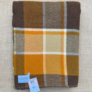 Linen - household: Cosy Browns 'Pick of the day!' SINGLE New Zealand Wool Blanket