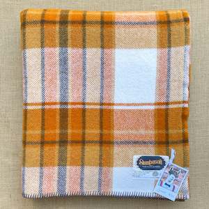 Slumbersoft 70's Retro SINGLE New Zealand Wool Blanket