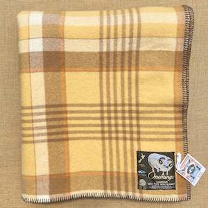 Thick Warm Browns KING SINGLE Wool Blanket - Onehunga Woollen Mills