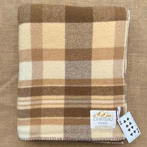 Ultra Fluffy Naturals SINGLE Retro New Zealand Wool Blanket