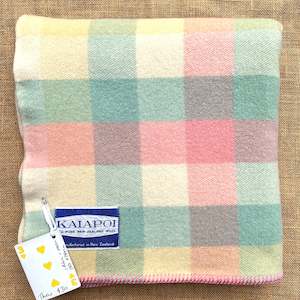 Pastel Bargain THROW by KAIAPOI WOOLLEN MILLS New Zealand Wool Blanket