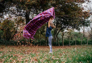 "Purple Rain" (New Wool) SINGLE New Zealand Wool Blanket