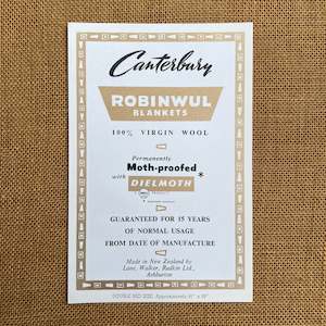 Canterbury Robinwul Advertising Poster/Product Insert