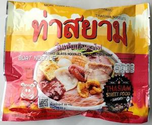 Thasiam Instant Boat Noodle Glass Noodle w/ Yentafo Soup 119g