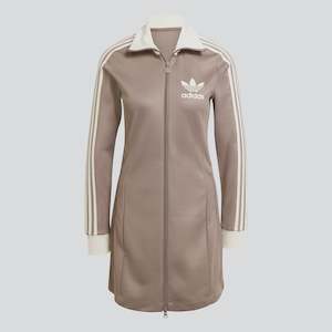 Adidas 3 Stripe Track Dress Brown W JC5779