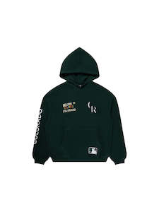 Clothing: Majestic Crest Patch Hoody Rockies MJCR1389