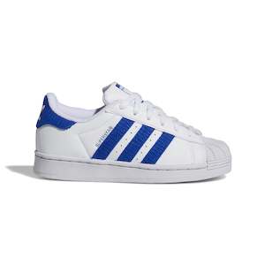 Clothing: Adidas Superstar C PS White/Royal Blue GV7952