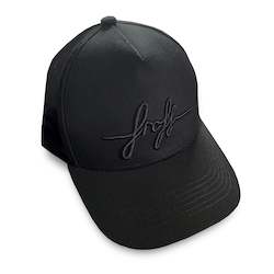 Black Script Cap