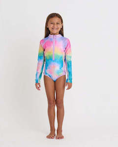 Girls L/S Swimsuit | Tie Dye