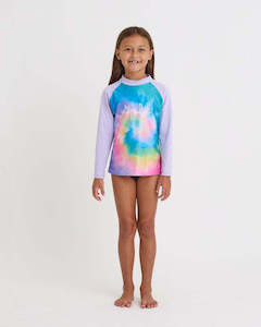 Youth Girls L/S Rashie | Tie Dye