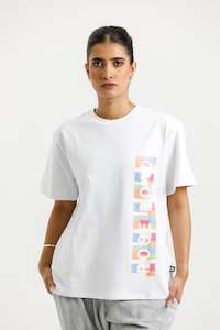 Clothing: Topher Tee | White with Meta Blocks Print