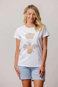 Queen Bee Tee | White